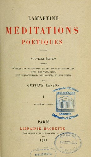 Méditations poétiques.