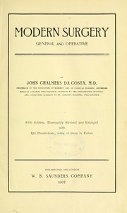 Cover of: Modern surgery, general and operative