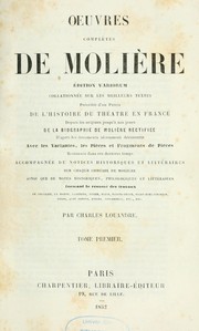 Cover of: Oeuvres complètes de Molière: édition variorum collationnée sur les meilleurs textes ...