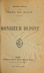 Cover of: Monsieur Dupont