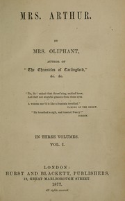Cover of: Mrs. Arthur
