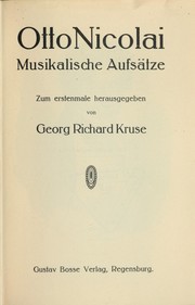 Cover of: Musikalische Aufsätze: zum Erstenmale