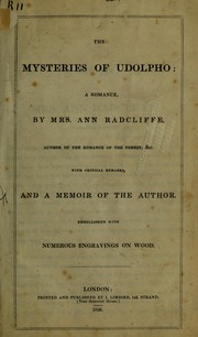 Cover of: The mysteries of Udolpho: a romance