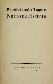 Cover of: Nationalismus: [Deutsche Übertragung von Helene Meyer-Franck.]