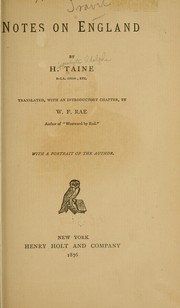 Cover of: Notes on England