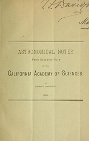 Cover of: Notes on Saturn