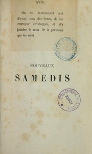 Cover of: Nouveaux samedis by Pontmartin, Armand comte de