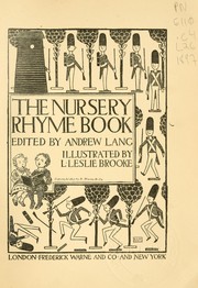 Cover of: The nursery rhyme book by Andrew Lang