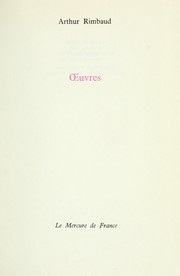 Cover of: Oeuvres by Arthur Rimbaud