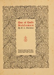 Cover of: One of God's noblemen by R. L. Sheldon
