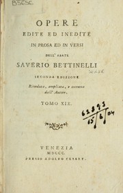 Cover of: Opere edite e inedite in prosa ed in versi
