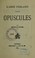 Cover of: Opuscules