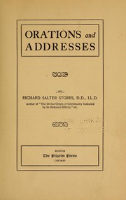 Cover of: Orations and addresses