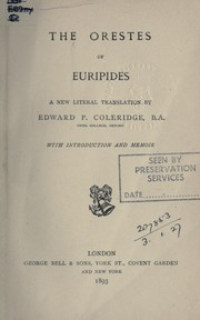 Cover of: Orestes by Euripides