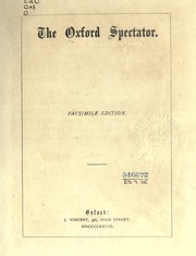 Cover of: The Oxford spectator: [Nov. 26, 1867-Dec. 8, 1868]