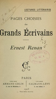Cover of: Pages choisies des grands écrivains