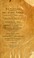 Cover of: A petition presented by Capt. Alexander Patterson to the Legislature of Pennsylvania, during the session of 1803-4, for compensation for the monies he expended and the services he rendered in defence of the Pennsylvania title, against the Connecticut claimants