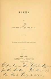Cover of: Poems by Clement Clarke Moore