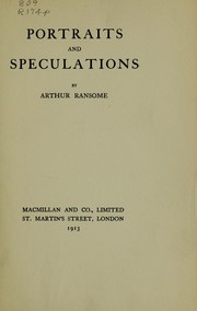 Cover of: Portraits and speculations