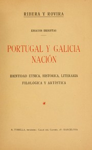 Cover of: Portugal y Galicia nación by Ignasi de L. Ribera i Rovira