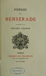 Cover of: Poésies de Benserade