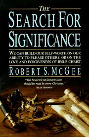 Cover of: The search for significance book by Robert S. McGee