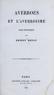 Cover of: Averroes et l'averroïsme: essai historique