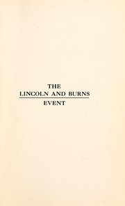 Presentation and unveiling of the memorial tablets commemorating the Lincoln and Burns event (November 19, 1863)