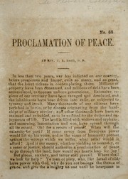 Cover of: Proclamation of peace