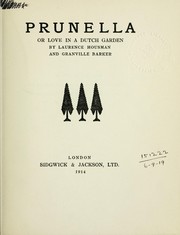 Cover of: Prunella: or, Love in a Dutch garden