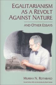 Cover of: Egalitarianism as a revolt against nature, and other essays