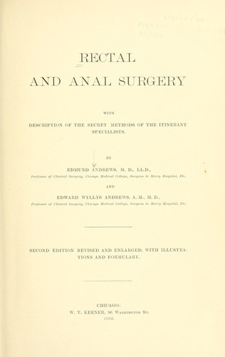 Rectal and anal surgery