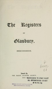 Cover of: The registers of Glasbury, Breconshire by Glasbury, Wales (Parish)