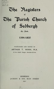 Cover of: The registers of the parish church of Sedbergh, Co. York: 1594-1800