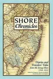 Cover of: Shore chronicles: diaries and travelers' tales from the Jersey shore, 1764-1955