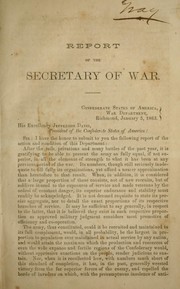 Cover of: Report of the Secretary of War