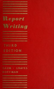 Cover of: Report writing