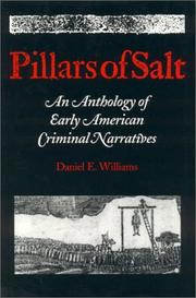 Cover of: Pillars of Salt: An Anthology of Early American Criminal Narratives