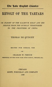 Cover of: Revolt of the Tartars: or, Flight of the Kalmuck Khan and his people from the Russian territories to the frontiers of China