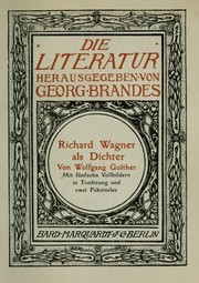 Cover of: Richard Wagner als Dichter