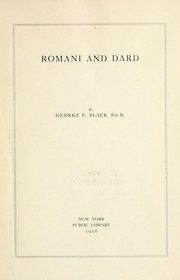 Cover of: Romani and Dard by George Fraser Black