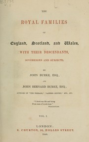 Cover of: The royal families of England, Scotland, and Wales