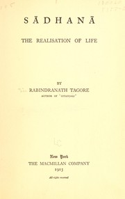 Cover of: Sādhanā by Rabindranath Tagore