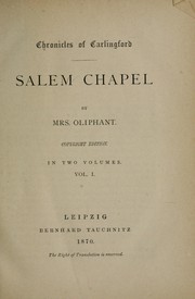 Cover of: Salem chapel by Margaret Oliphant