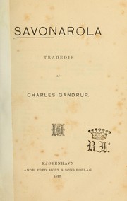 Cover of: Savonarola by Charles Gandrup