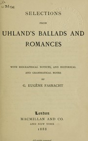 Cover of: Selections from Ballads and Romances