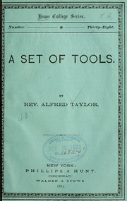 Cover of: A set of tools