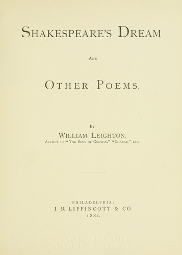 Shakespeare’s dream