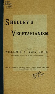 Cover of: Shelley's vegetarianism