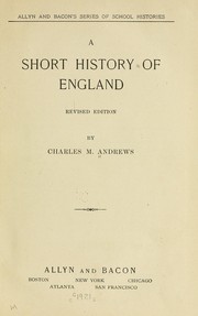 Cover of: A short history of England